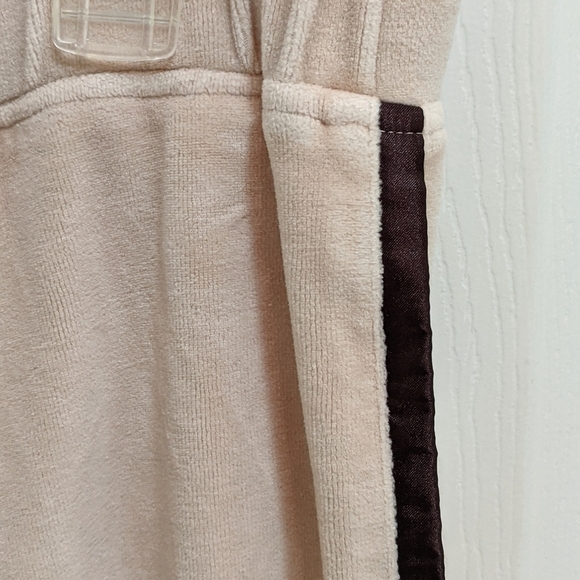 Ultra Sport Cream/Brown Velour Athletic Pants Women's Size PM - Picture 4 of 7